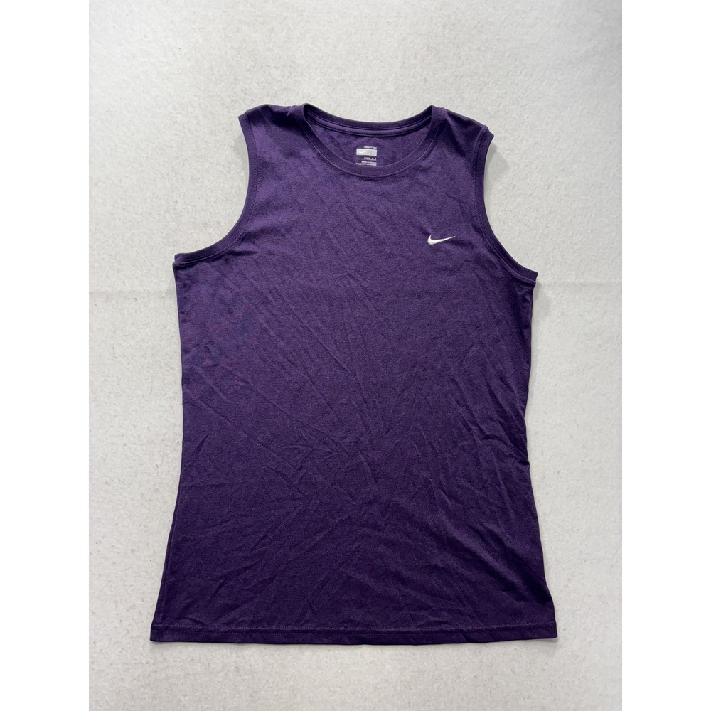 Nike Tank Top Youth Large 12-14 Purple NikeFIT Dry Logo Running Workout Athletic